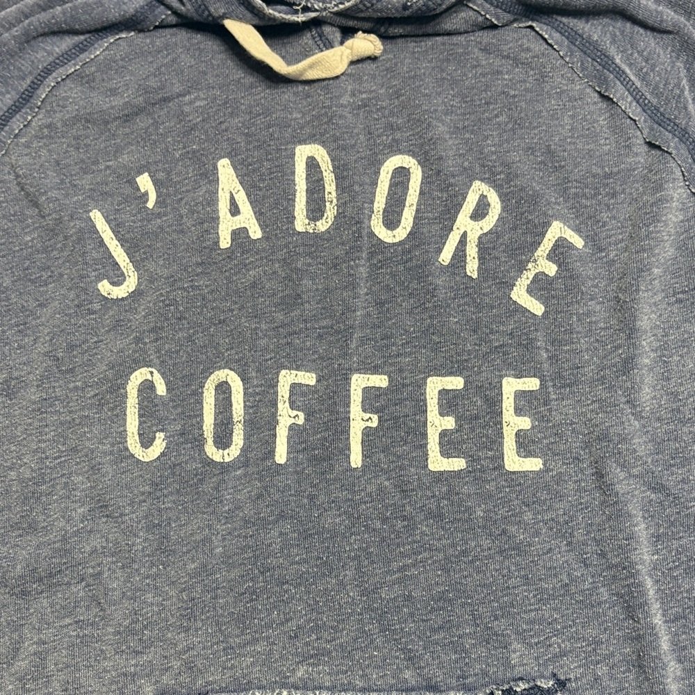 Grayson Threads J'adore Coffee Heathered Blue Hoo… - image 3